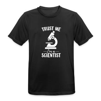 Glaub mir, ich bin ein Wissenschaftler MLS Labor Wissenschaftler - Männer T-Shirt atmungsaktiv - Schwarz - Vorne - AI Model Male 178 light (178cm)