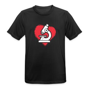 Liebe Medizinischer Laborwissenschaftler Lustiger MLS-Wissenschaftler - Männer T-Shirt atmungsaktiv - Schwarz - Vorne - AI Model Male 178 light (178cm)