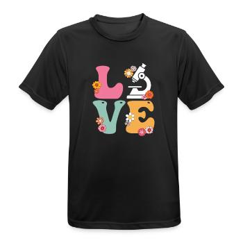 Liebe Medizinischer Laborwissenschaftler Boho Regenbogen MLS - Männer T-Shirt atmungsaktiv - Schwarz - Vorne - AI Model Male 178 light (178cm)