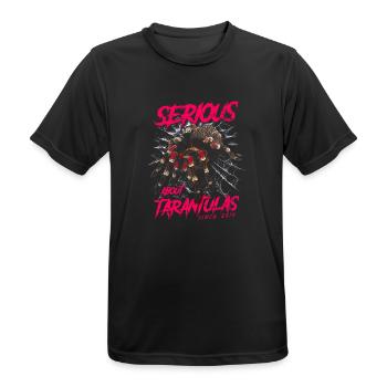 Serious About Tarentules Araignée De Compagnie Née En 2010 - T-shirt respirant Homme - noir - Devant - AI Model Male 178 light (178cm)