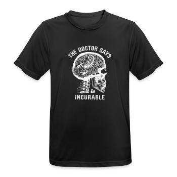 The doctor says it's incurable - scorpion - Männer T-Shirt atmungsaktiv - Schwarz - Vorne - AI Model Male 178 light (178cm)