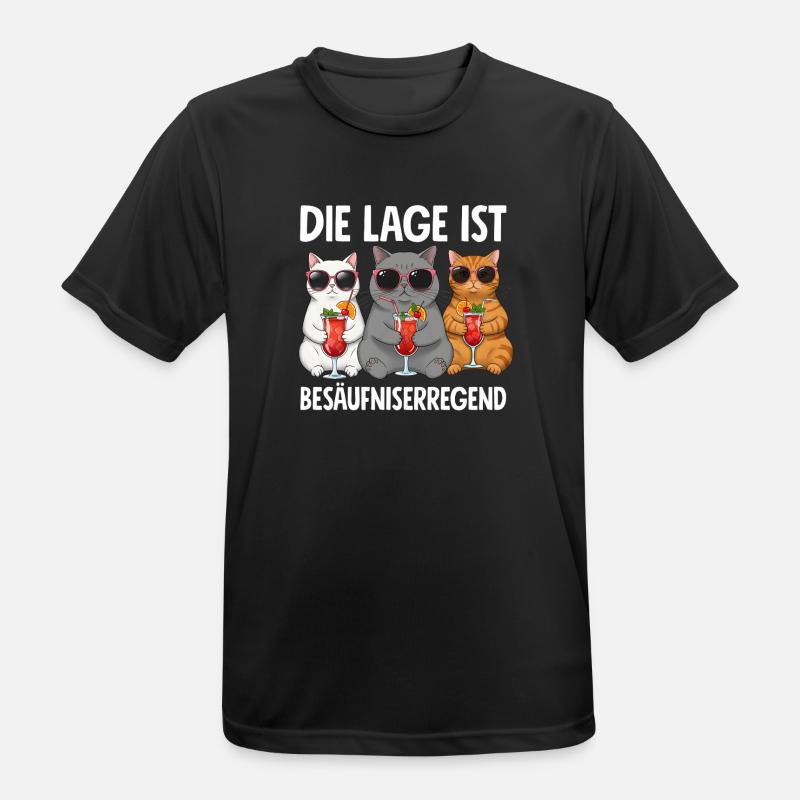 Die Lage Ist Besäufniserregend - Männer T-Shirt atmungsaktiv - Schwarz