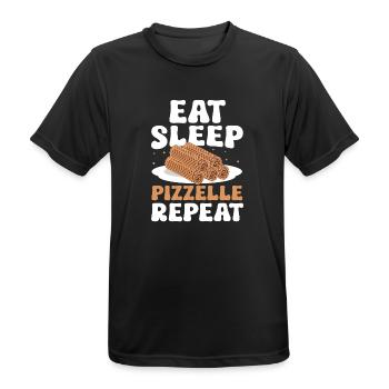 Pizzelle Waffle - Italian Waffles - Men's Breathable T-Shirt - black - Front - AI Model Male 178 light (178cm)