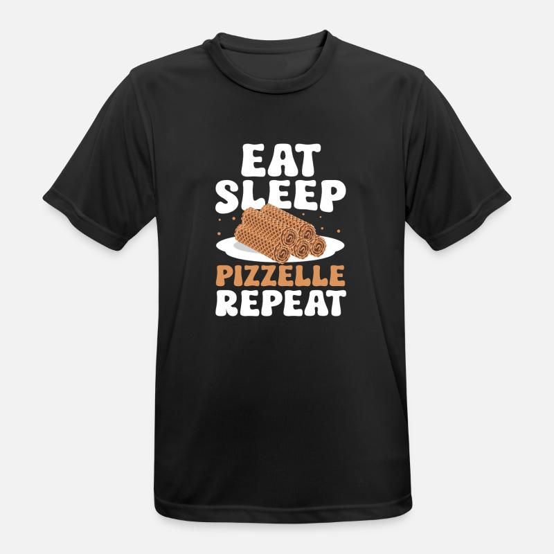 Pizzelle Waffle - Italian Waffles - Men's Breathable T-Shirt - black