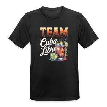 Cocktail Barkeeper Team Cuba Libre - Männer T-Shirt atmungsaktiv - Schwarz - Vorne - AI Model Male 178 light (178cm)