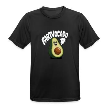 Drôle d’avocat pet pet fartvocado - T-shirt respirant Homme - noir - Devant - AI Model Male 178 light (178cm)