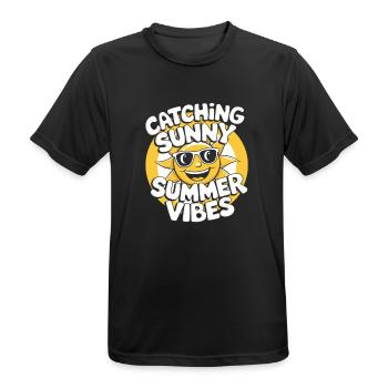 Sunny Summer Moments Vibes Summer Sun - Men's Breathable T-Shirt - black - Front - AI Model Male 178 light (178cm)