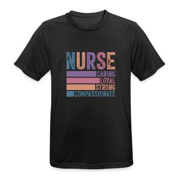 Nurse - Männer T-Shirt atmungsaktiv - Schwarz - Vorne - AI Model Male 178 light (178cm)