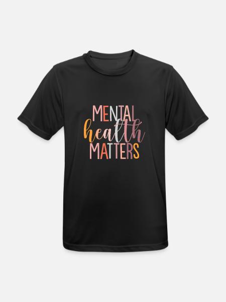 Psychische Gesundheit Mental Health - Männer T-Shirt atmungsaktiv - Schwarz