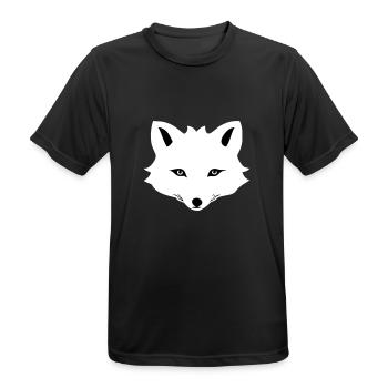 Cartoon arktischer Fuchs - Männer T-Shirt atmungsaktiv - Schwarz - Vorne - AI Model Male 178 light (178cm)