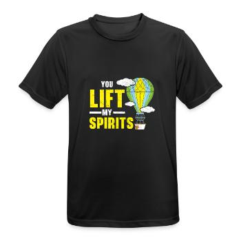 You Lift My Spirits Hot Air Balloon Ride - Men's Breathable T-Shirt - black - Front - AI Model Male 178 light (178cm)