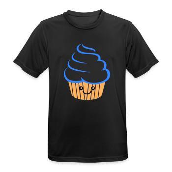 Cupcake Funny - Men's Breathable T-Shirt - black - Front - AI Model Male 178 light (178cm)