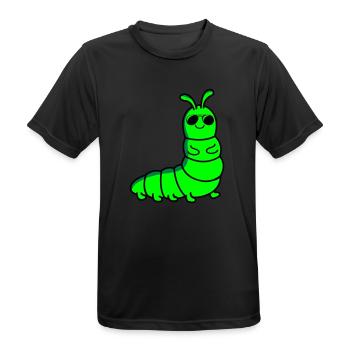 raupe cool - Männer T-Shirt atmungsaktiv - Schwarz - Vorne - AI Model Male 178 light (178cm)