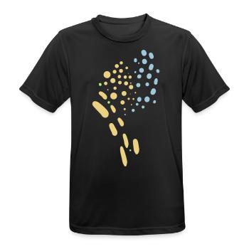 Punkte Muster - Männer T-Shirt atmungsaktiv - Schwarz - Vorne - AI Model Male 178 light (178cm)