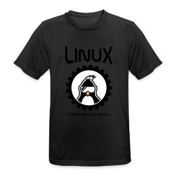 Linux fait ce qu'il doit - T-shirt respirant Homme - noir - Devant - AI Model Male 178 light (178cm)