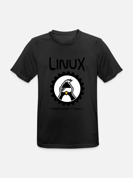linux tut was es soll - Männer T-Shirt atmungsaktiv - Schwarz