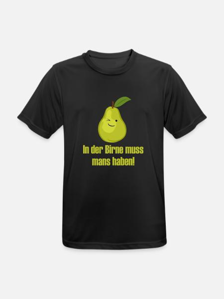 In der Birne muss mans ha - Männer T-Shirt atmungsaktiv - Schwarz
