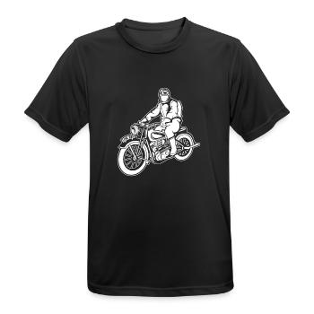 Chopper / Motorcycle 04_wei ß - Men's Breathable T-Shirt - black - Front - AI Model Male 178 light (178cm)