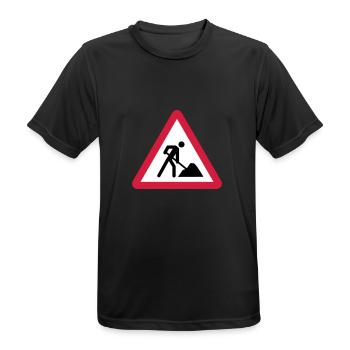 Building Site - Men's Breathable T-Shirt - black - Front - AI Model Male 178 light (178cm)