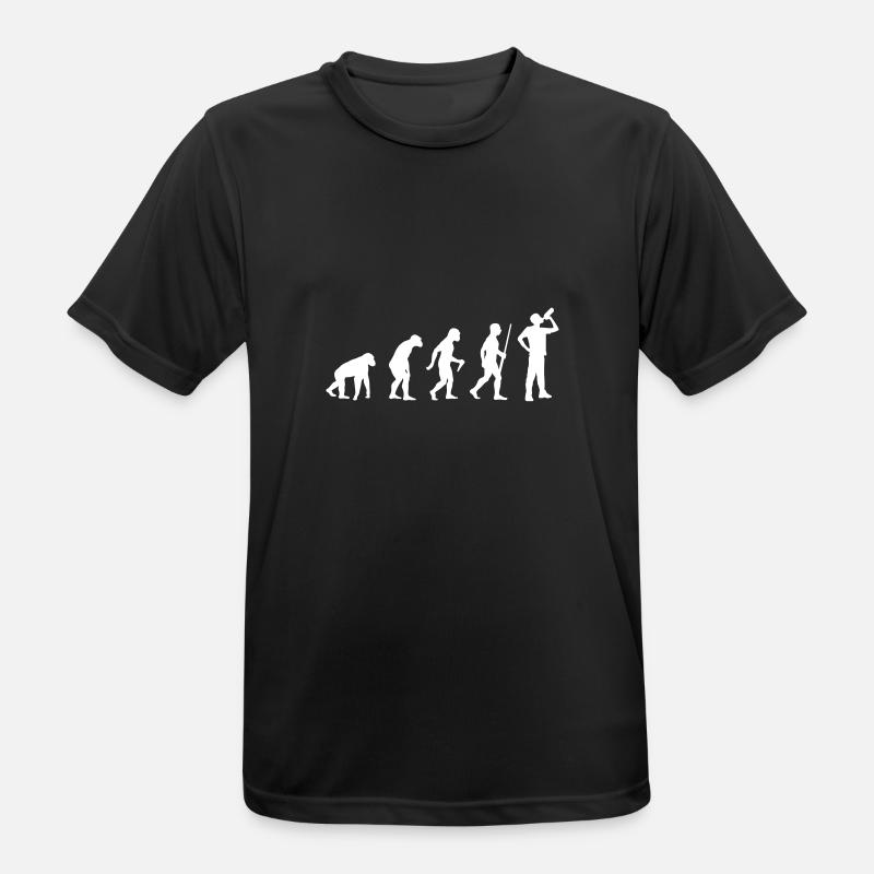 Beer Drinking Evolution - Männer T-Shirt atmungsaktiv - Schwarz