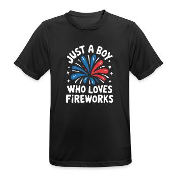 Pyrotechnics Fireworks Pyrotechnics - Men's Breathable T-Shirt - black - Front - AI Model Male 178 light (178cm)