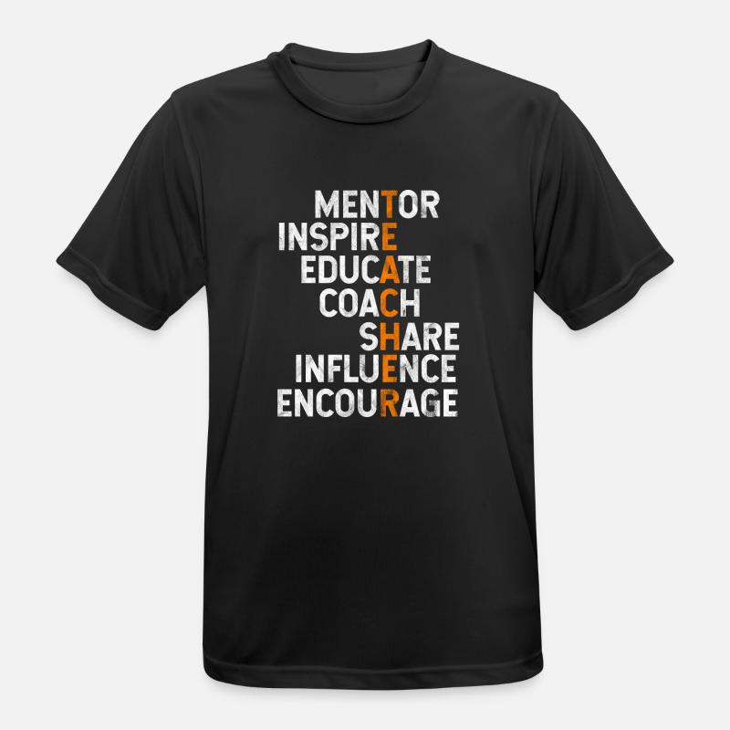 Geschenk für Lehrer oder Lehrerin - Männer T-Shirt atmungsaktiv - Schwarz