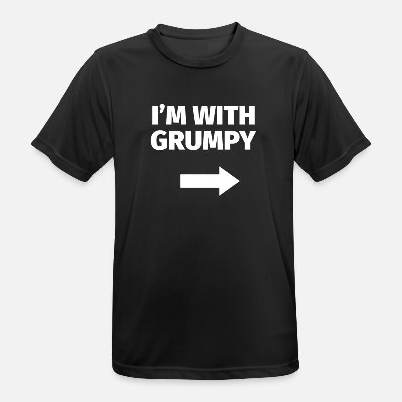 I'm with grumpy - Men's Breathable T-Shirt - black