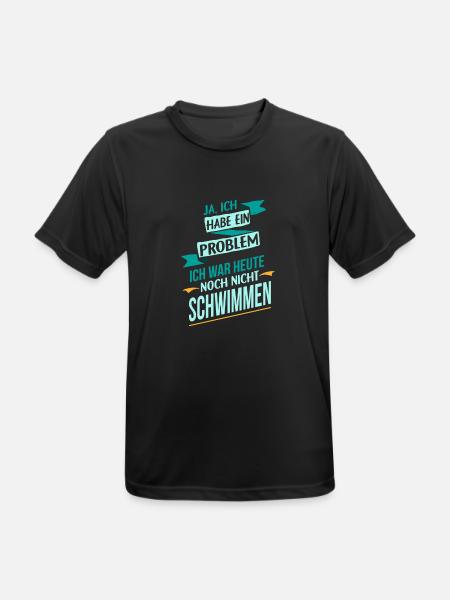 Schwimmen Sport Problem ich liebe Geschenk - Männer T-Shirt atmungsaktiv - Schwarz
