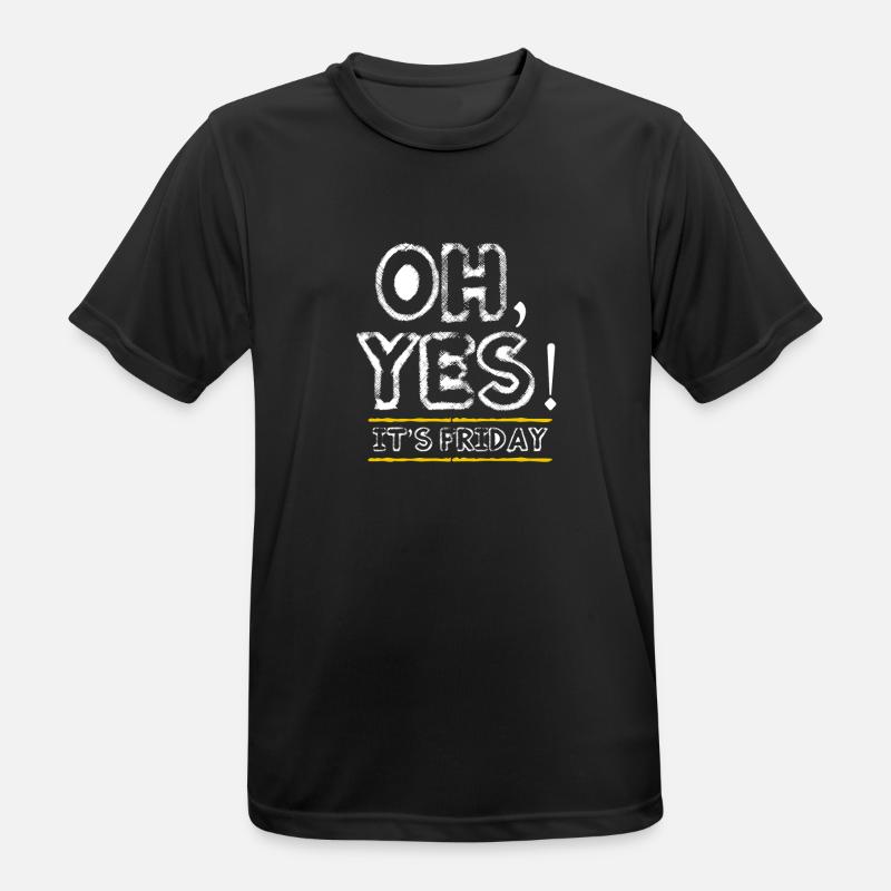 Friday - weekend - closing time - Men's Breathable T-Shirt - black