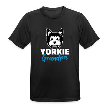 Yorkshire Terrier - T-shirt respirant Homme - noir - Devant - AI Model Male 178 light (178cm)
