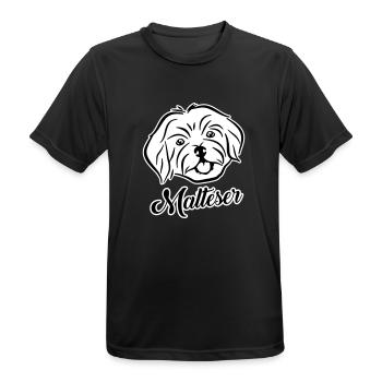 Malteser - Männer T-Shirt atmungsaktiv - Schwarz - Vorne - AI Model Male 178 light (178cm)