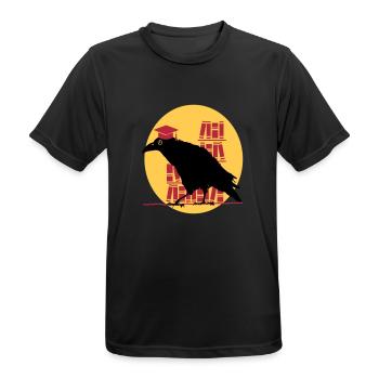 Dr. Crow - Männer T-Shirt atmungsaktiv - Schwarz - Vorne - AI Model Male 178 light (178cm)