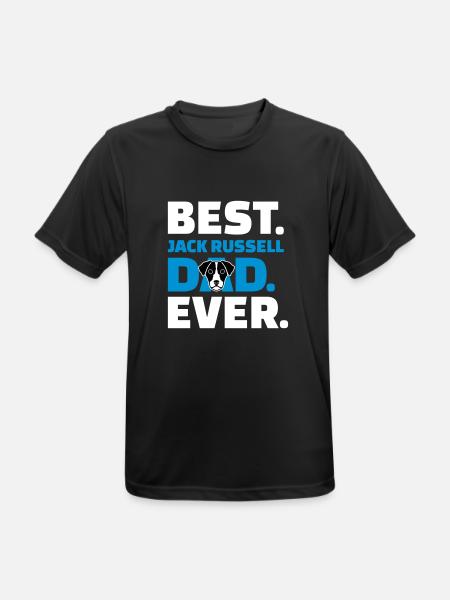 Jack Russell - Männer T-Shirt atmungsaktiv - Schwarz