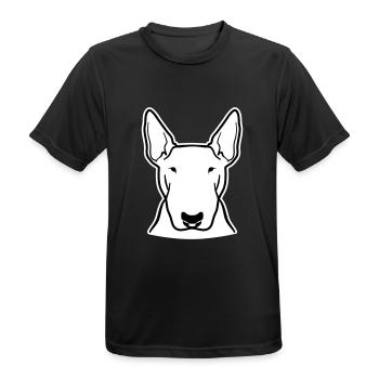 Bull terrier - Men's Breathable T-Shirt - black - Front - AI Model Male 178 light (178cm)