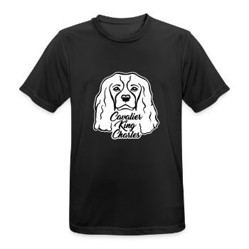 Cavalier King Charles - Männer T-Shirt atmungsaktiv - Schwarz - Vorne - AI Model Male 178 light (178cm)