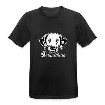 Dalmatiner - Männer T-Shirt atmungsaktiv - Schwarz - Vorne - AI Model Male 178 light (178cm)