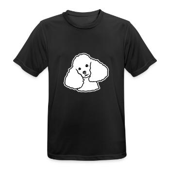 Poodle - Men's Breathable T-Shirt - black - Front - AI Model Male 178 light (178cm)