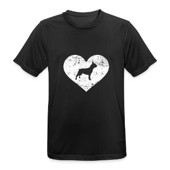 Français Bouledogue - T-shirt respirant Homme - noir - Devant - AI Model Male 178 light (178cm)