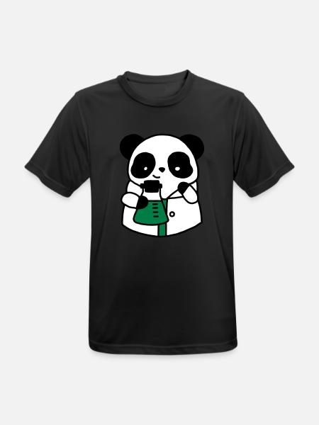 Panda chemical scientist technical biologist - Men's Breathable T-Shirt - black