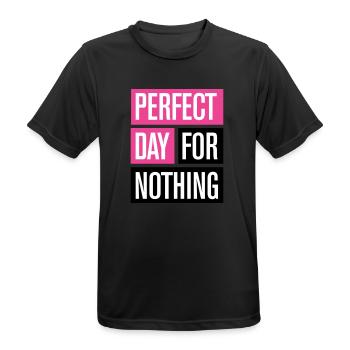 Pefect day print! - Men's Breathable T-Shirt - black - Front - AI Model Male 178 light (178cm)