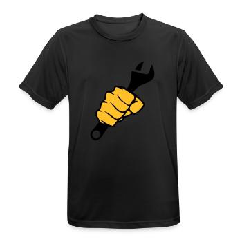 Fist Wrench - Men's Breathable T-Shirt - black - Front - AI Model Male 178 light (178cm)