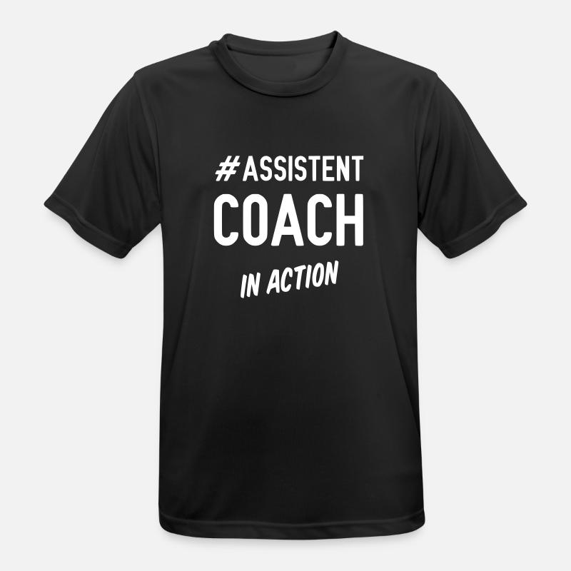 Assistent coach in action - Männer T-Shirt atmungsaktiv - Schwarz