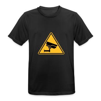 caméra de sécurité caméra de sécurité - T-shirt respirant Homme - noir - Devant - AI Model Male 178 light (178cm)