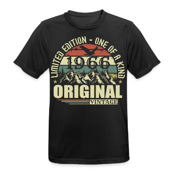 Original 1966 Vintage Retro Vintage 1966 Born - Men's Breathable T-Shirt - black - Front - AI Model Male 178 light (178cm)