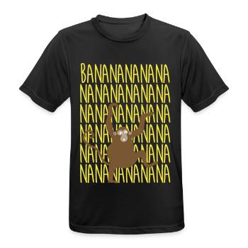 Animal gorille - T-shirt respirant Homme - noir - Devant - AI Model Male 178 light (178cm)
