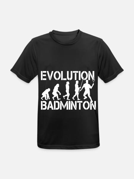 Badmington - Männer T-Shirt atmungsaktiv - Schwarz