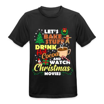 Christmas Cocoa Hot Chocolate Hot Chocolate - Men's Breathable T-Shirt - black - Front - AI Model Male 178 light (178cm)