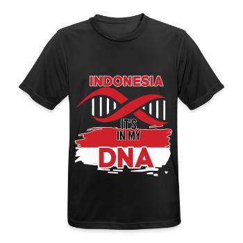Indonesia is in my DNA - Men's Breathable T-Shirt - black - Front - AI Model Male 178 light (178cm)