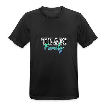 TEAM FAMILY Dream Team Familie Eltern Geschenk - Männer T-Shirt atmungsaktiv - Schwarz - Vorne - AI Model Male 178 light (178cm)