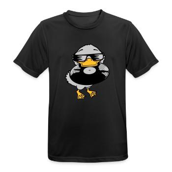 Record Party Ducklings Vinyle - T-shirt respirant Homme - noir - Devant - AI Model Male 178 light (178cm)